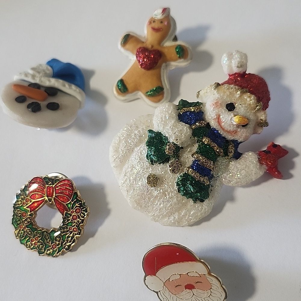 Festive Holiday Brooch Set - Picture 2 of 4